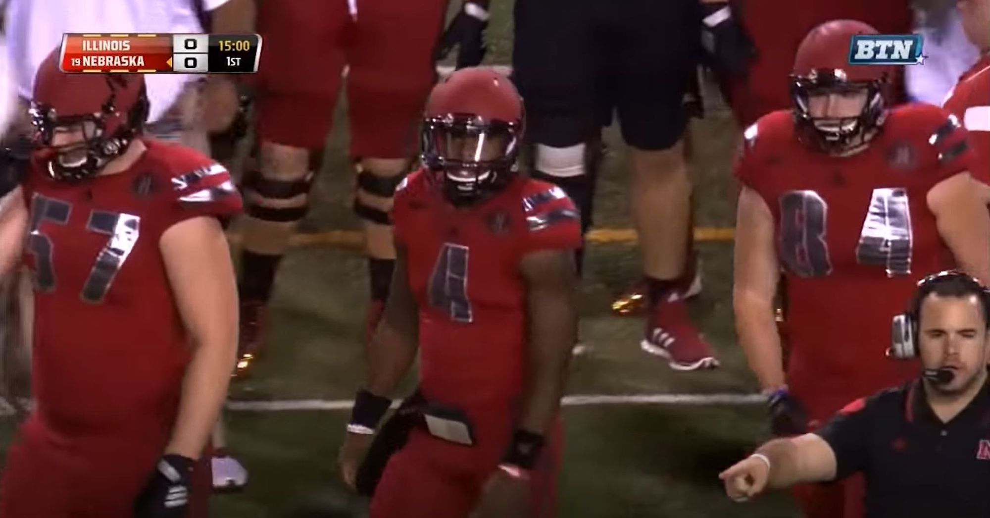 Bo Pelini models Nebraska's shocking all-red uniforms