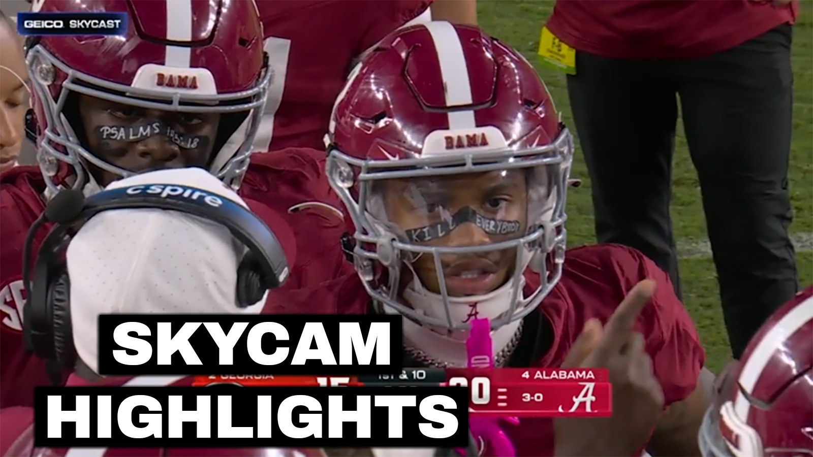 Video: Alabama-Georgia Skycam highlights