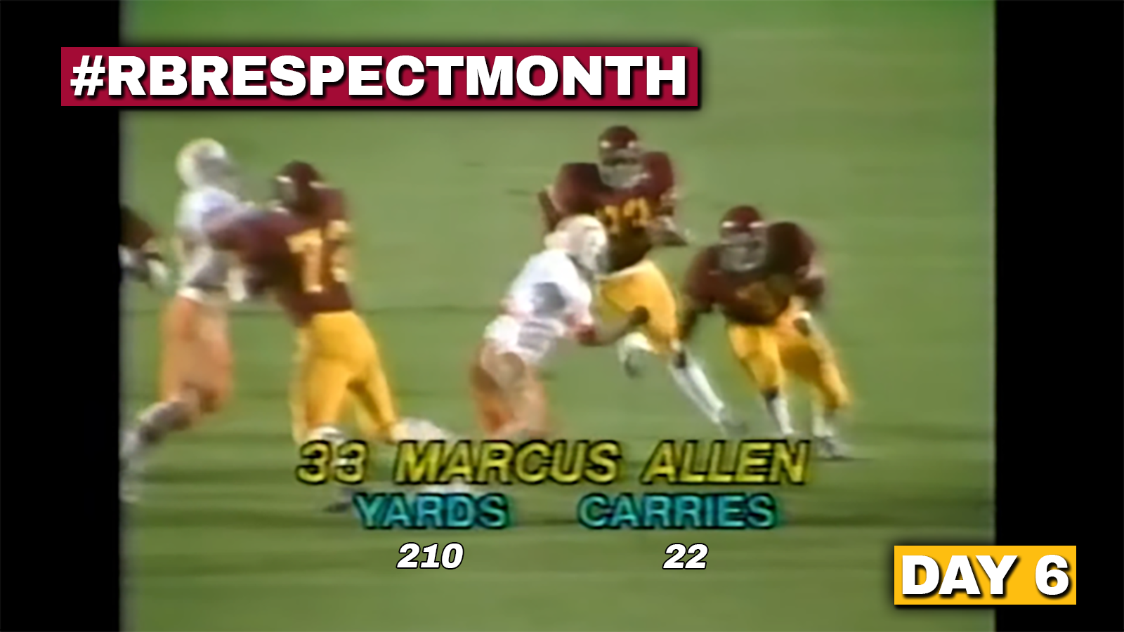 RB Respect Month Vol. 2, Day Six: Marcus Allen starts his Heisman campaign against Tennessee (1981)