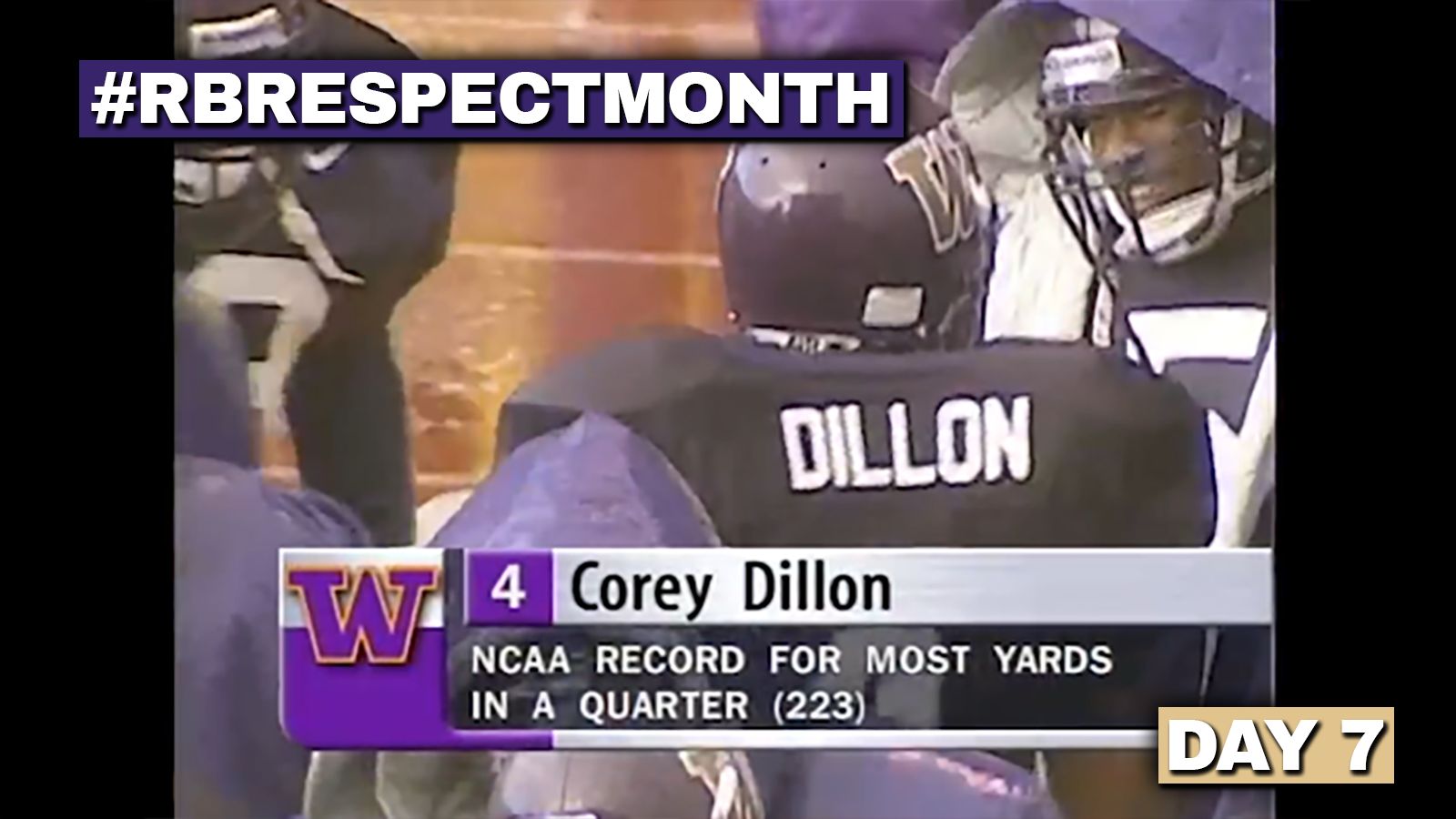 RB Respect Month Vol. 2, Day Seven: Corey Dillon's lone season at Washington was a masterpiece