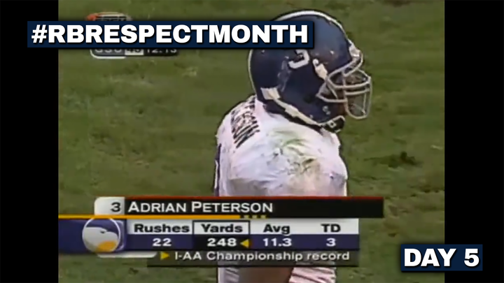 RB Respect Month Vol. 2, Day Five: Adrian Peterson (not that one) dominates in the 1-AA National Championship (1999)