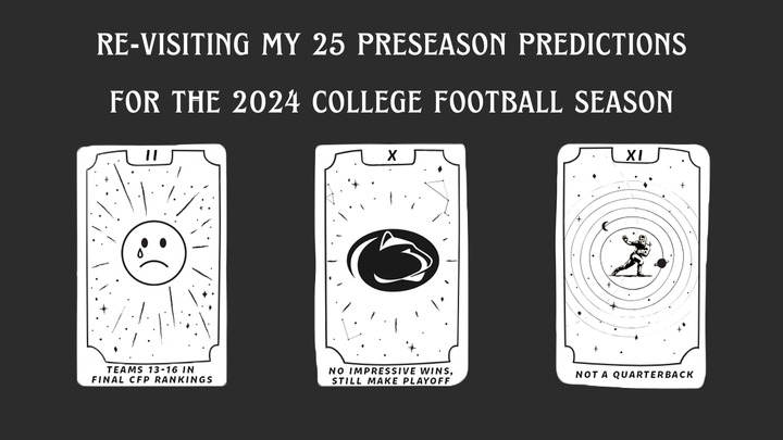 Re-visiting my 25 preseason predictions for the 2024 college football season